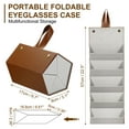 thumbnail image 2 of Sunglasses Organizer 6Slot, 2 Pack Travel Brown Eyeglasses Cases, Multiple Pairs Eyeglasses Storage Sunglasses Holder, 2 of 6