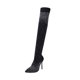 thumbnail image 4 of Botas de tacón alto sobre la rodilla Stiletto Botas de diamantes brillantes Botas elásticas de diamantes de imitación para mujer (Negro Talla 36 EU36.5 US7 UK3.5), 4 of 4