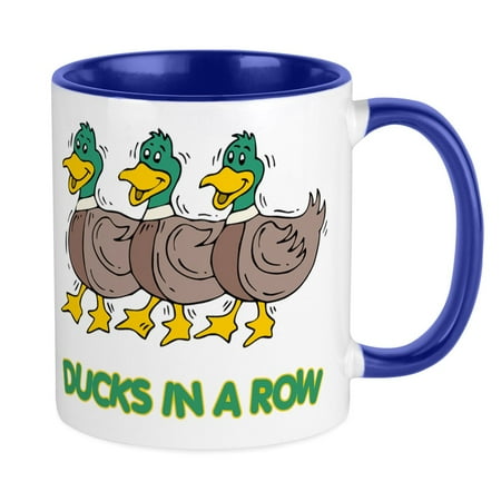 

CafePress - Ducks In A Row Mug - Ceramic Coffee Tea Novelty Mug Cup 11 oz