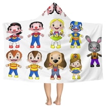 Bely Y Beto QQQ Pattern Beach Poncho - Microfiber - Towel - Kids Lightweight And Practical Essential For Beach Vacation