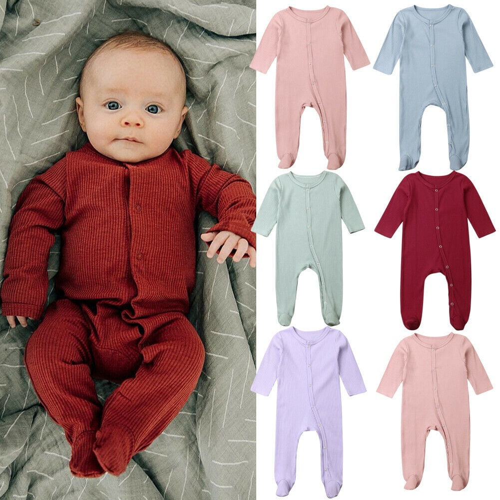 Newborn Long sleeve Clothing Cotton Infant Baby Boys One-piece Rompers Set 