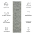thumbnail image 6 of SAFAVIEH Courtyard Josiah Floral Medallion Indoor/Outdoor Runner, 2'3" x 8', Light Grey/Teal, 6 of 10