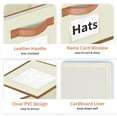 thumbnail image 3 of Aokeyee Hat Boxs for Baseball Caps - 2PCS Hat Organizer for Closet Stackable Storage with Clear Window Lid, Breathable Fabric (Beige&Brown), 3 of 6