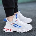 thumbnail image 5 of uikmnh Kids Breathable Mesh Sneakers with Blue and Red Accents Hook and Loop Sport Shoes for Boys Size:7-8 Years, 5 of 8