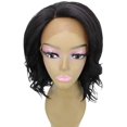 thumbnail image 5 of LUXLUXE Rayana Wavy 15 Inch Long 4X4 Hand-Tied Lace Front Wig, Heat Resistant Fiber,Natural Black, 5 of 7