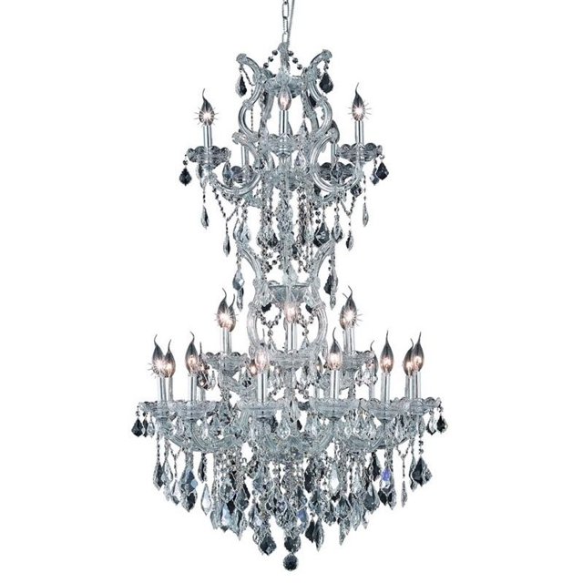 Elegant Lighting Maria Theresa 30" 25 Light Spectra Crystal Chandelier