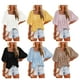 thumbnail image 5 of Blusa de Mujer de manga corta camisa holgada ropa de verano transpirable Prendas para la parte del cuerpo Azul M sweethay, 5 of 6