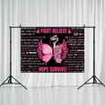 thumbnail image 2 of Breast Cancer Awareness Backdrop - 3.9x5.9ft Inspirational Pink Ribbon Decorations Events Photoshoots Fundraisers Fight Believ Hope Survive, 2 of 6