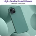 thumbnail image 4 of Designed for iPhone 13 Phone Case, Silicone Shockproof Slim Thin Phone Case for iPhone 13 6.1 inch Midnight Green, 4 of 6