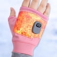 thumbnail image 3 of Heated Fingerless Gloves for Typing, Waterproof Portable Hand Warmers Rechargeable Gloves for Winter, 3 of 6