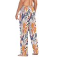 thumbnail image 6 of Men's Sleep Pants Lightweight Pjs Sleepwear Comfortable Lounge Pants Bottom Pants with Pocket Tropical Leaves and Dots, 6 of 7