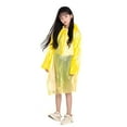thumbnail image 4 of Disposable Kids Rain Poncho With Wide Sleeves Portable Compressed Transparent Raincoat Girls Boys Weather Clothes, 4 of 7