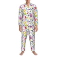 thumbnail image 3 of Honeii Undersea Seahorse Pattern Mens Pajamas Set,2pcs Men's Lounge Long Sleeve Sleep Shirt and Pajama Bottoms Sleepwear Set,Mens Pjs Sets-X-Large, 3 of 7