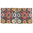 thumbnail image 7 of Yayeee Kitchen Curtains Tier Set of 2 Light Filtering 57"x24" Over Sink Window Panels, Colorful Floral Pattern, 7 of 7