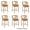 Pu Brown-Natural Wood, variant on Dayalane 26" Modern Farmhouse Swivel Bar Stools Set of 2, Linen Upholstered Counter Height Barstools with Rattan Barrel Cane Back, Boho Oak Wooden Island Chairs for Dining Kitchen Pub, Black