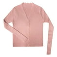 thumbnail image 4 of Women Cardigan Solid Ribbed Knitted Long Sleeve Button V Neck Slim Lightweight Outwear Coats, 4 of 4