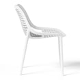 thumbnail image 6 of WestinTrends Playa Outdoor Stackable Modern Plastic Dining Chairs (Set of 2), White, 6 of 13