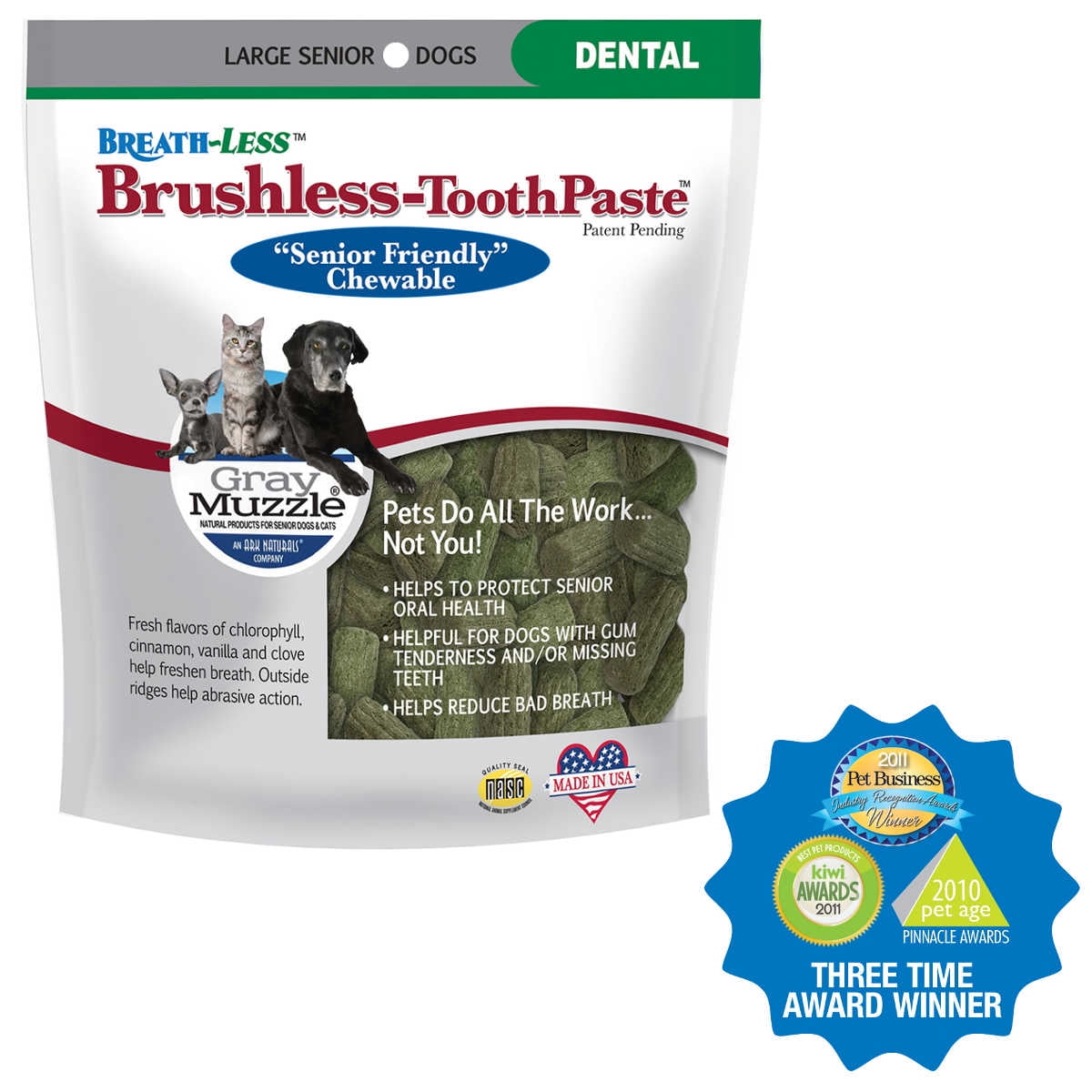 gray muzzle brushless toothpaste