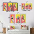 thumbnail image 4 of Designart "Iconic Polaroid Pop Art Vintage Woman Portrait" Woman Pop Art Framed Wall Art Set Of 3 - Pink Glam Frame Canvas Set For Living Room Decor, 4 of 6