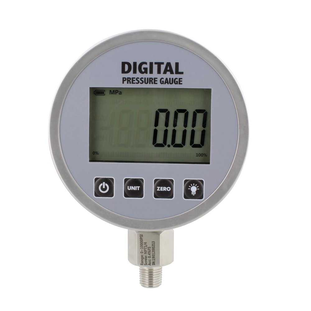 BISupply Large Digital Pressure Gauge Air Pressure Gauge 10000 PSI