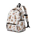 thumbnail image 2 of Highland Cow and Flower Print Backpack for School, Cute School Bag with Adjustable Shoulder Straps and Padded Back, 13.4"x11"x4.7", 2 of 5