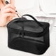 thumbnail image 4 of Bolsa de cosméticos de malla de nailon, caja de maquillaje de secado rápido para vacaciones (negro de doble capa) Ndcxsfigh Cuidado Belleza, 4 of 7