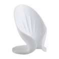 thumbnail image 3 of Soap Saver Dish with Drain, Leaf Shape Soap Holder with Suction Cup, Self Draining Soap Dish Holder Waterfall Soap Tray, Bar Soap Holder for Shower Bathroom Kitchen Sink(White,), 3 of 4