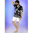 thumbnail image 2 of HAPPY BAY Men's Hawaiian Shirts Short Sleeve Button Down Shirt Men's Vacation Shirts Summer Beach Casual Tropical Shirts for Men Funny M Palm Tree, Black, 2 of 6