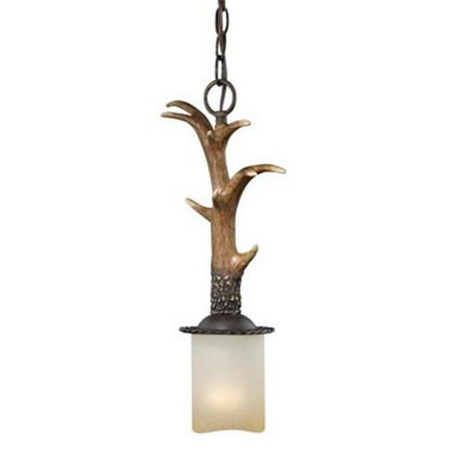 Vaxcel International P0135 Yoho 1L Mini Pendant - Black Walnut