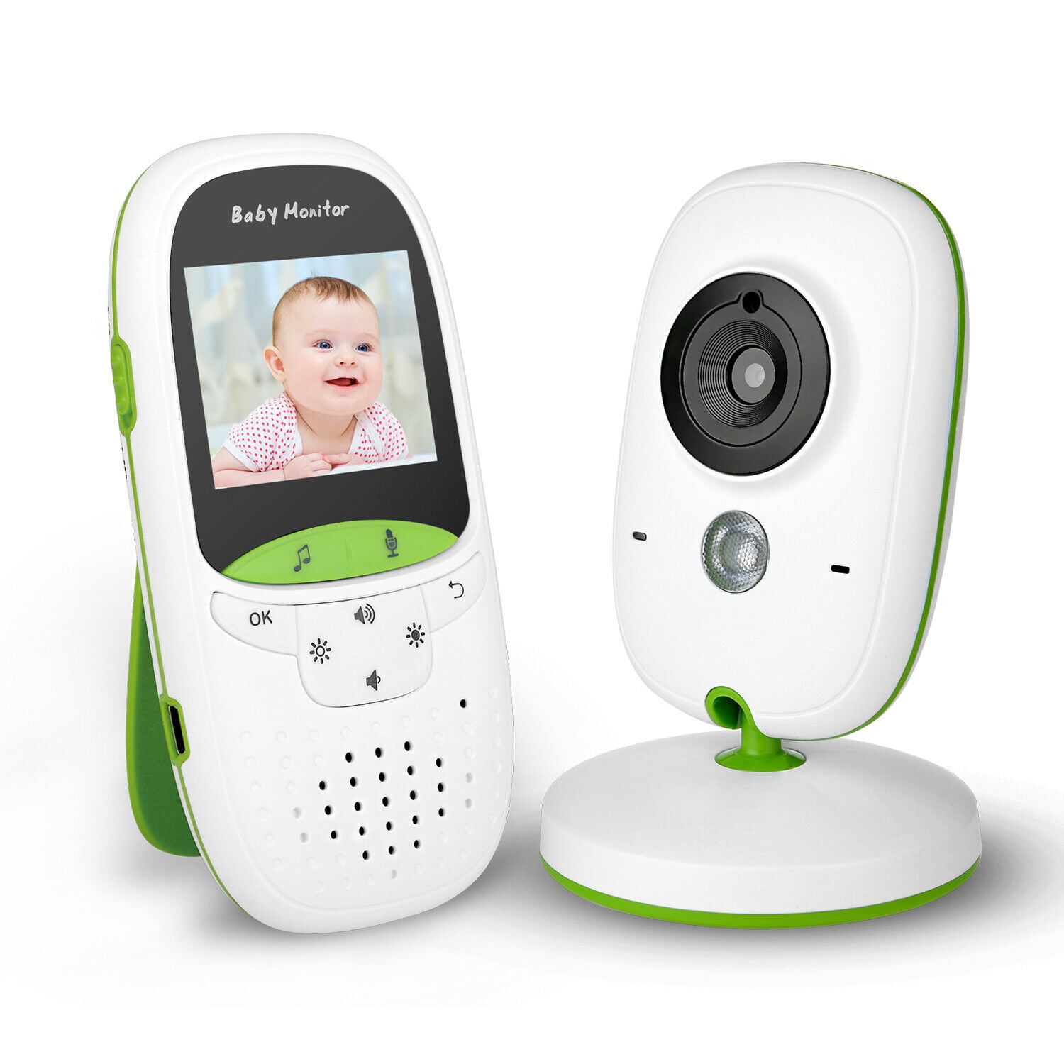 Babysense Video Baby Monitor w/LCD Night Vision Talk Back Temperature Lullabies 