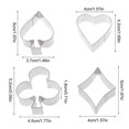 thumbnail image 1 of 4 Pcs Stainless Steel Cookie Cutter Set Poker Pastry Cake Biscuit Cutting Molds, 1 of 1