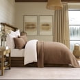 thumbnail image 7 of EVERGRACE Cross Stitch Pre-Washed Cotton Quilt Bedding Set King Size, Oversized 3 Pieces Lightweight Bedspread Coverlet for All Season, with 2 Matching Shams, Camel Brown,108"x96", 7 of 7