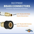 thumbnail image 4 of Flame King Dual Quick Connect Propane Hose, Propane Gas Hose for LP Gas, 1/4" Diameter, 48" Long – Ideal for Grilling on National Tequila Day, 4 of 9