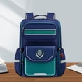 thumbnail image 5 of Mochila escolar de gran capacidad para niños y niñas | Mochila de estilo británico con correas ajustables para la columna vertebral | Mochila ligera de poliéster | Mochila escolar para niños de pri, 5 of 5