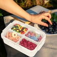 thumbnail image 5 of Coollooc Small Snack Box Container, Divided Serving Tray with Lid, 4 Compartment Snack Box Container for Candy, Fruits, Charcuterie, Travel & Parties, BPA-Free(White), 5 of 8