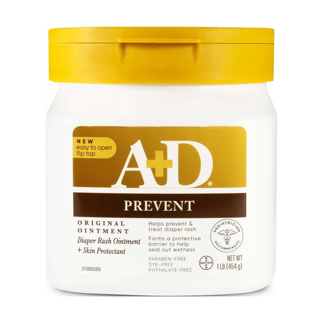 A+D Original Pomada para dermatitis del pañal, protector de la piel, 16 oz