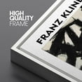 thumbnail image 4 of PixonSign Framed Canvas Print Wall Art Franz Kline Paint Stroke Landscape Abstract Shapes Illustrations Fine Art Decorative Minimalist Relax/Calm for Living Room, Bedroom, Office - 16"x24" White, 4 of 5