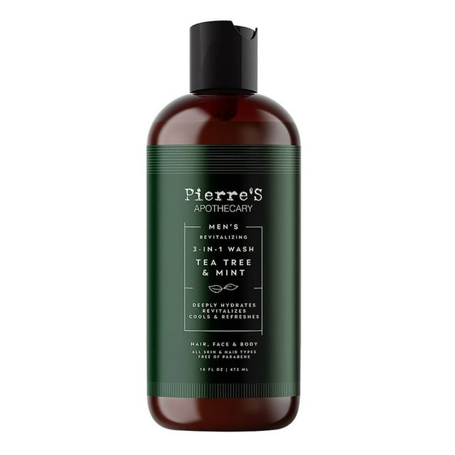 Shampoo Pierres Apothecary Apothecary 3 in 1 tea tree & mint 473 ml