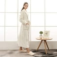 thumbnail image 2 of Womens Mens Fleece Robe Soft Plush Bathrobe Long Warm, 2 of 5
