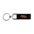 thumbnail image 2 of iPick Image for Dodge R/T Logo Black Real Leather Loop Strap Chrome Metal Key Chain, Official Licensed, 2 of 5