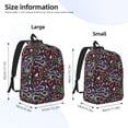 thumbnail image 4 of Rocae Snakes And Snake Fruit for Durable Canvas Backpack Leisure Large Bag Travel Rucksack Multi-function Backpack Small, 4 of 8