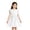 White, variant on Grblisyd Girls Dresses Size 10-12 Summer Solid Color Cotton Linen Sundress Casual Party Wedding Ruffle Sleeve Crew Neck Knee Length A Line Dress