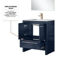 thumbnail image 6 of Lafarre 30 in W Navy Blue Vanity, Cultured Marble Top, Rose Gold Faucet Set & 28" Mirror, 6 of 6