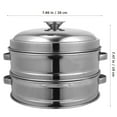 thumbnail image 2 of FONDOTIN 1 Set Steamer Pot Accessories Silver Stainless Steel Stackable Steamer Basket 7.9X7.9X7.5in, 2 of 8