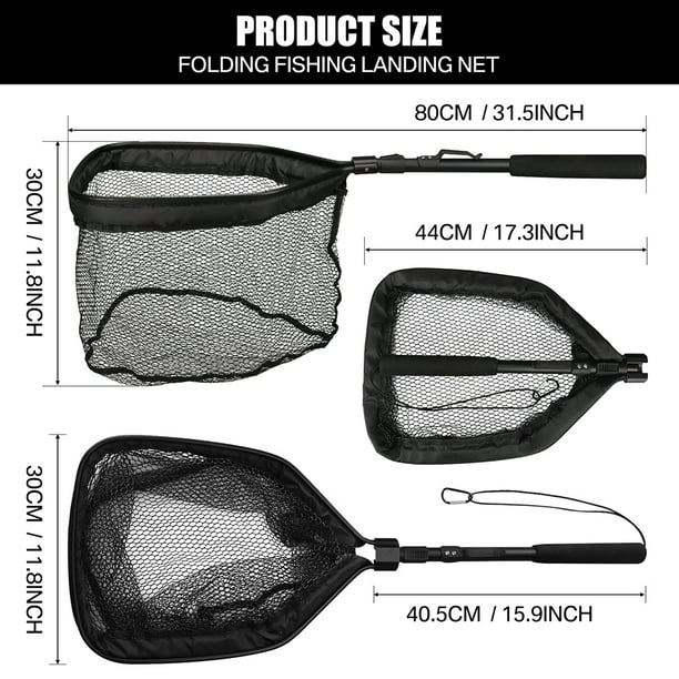 3 32 inch net fishing Yeahmart Minnow Nets with Aluminum Collapsible Telescopic Fishing Pole Handle and Nylon Mesh, Small Fishing Landing Net for Saltwater bottom net bag can handle even large fish and is crafted of non NEWEEN Fishing Net Fish Landing