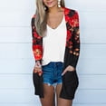 thumbnail image 7 of Heisall Womens Cardigan Long Sleeve Loose Casual Open Front Pocket Gradient Print Fashionable Sweater, 7 of 7