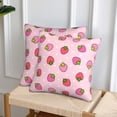 thumbnail image 3 of Cute Strawberry Pillow Covers 18x18 Set of 2, Throw Pillow Covers Outdoor Decorative Pillow Case for Couch Bed Sofa Cushion Home Decor, 3 of 6