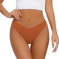thumbnail image 2 of Tanga sin costuras de seda helada de cintura baja para mujer - Poliéster, transpirable, S-XXL, 2 of 3