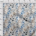 thumbnail image 3 of oneOone Polyester Spandex Medium Blue Fabric Leaves Craft Projects Decor Fabric Printed By The Yard 56 Inch Wide-JJ, 3 of 5