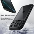 thumbnail image 4 of JETech Case for iPhone 17 Pro 6.3-Inch, Shockproof Phone Bumper Cover, Solid Color Matte TPU Frame, Anti-Scratch Clear Back (Black), 4 of 5